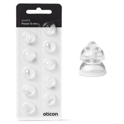 Oticon miniFit 6mm Power Domes - 10pk