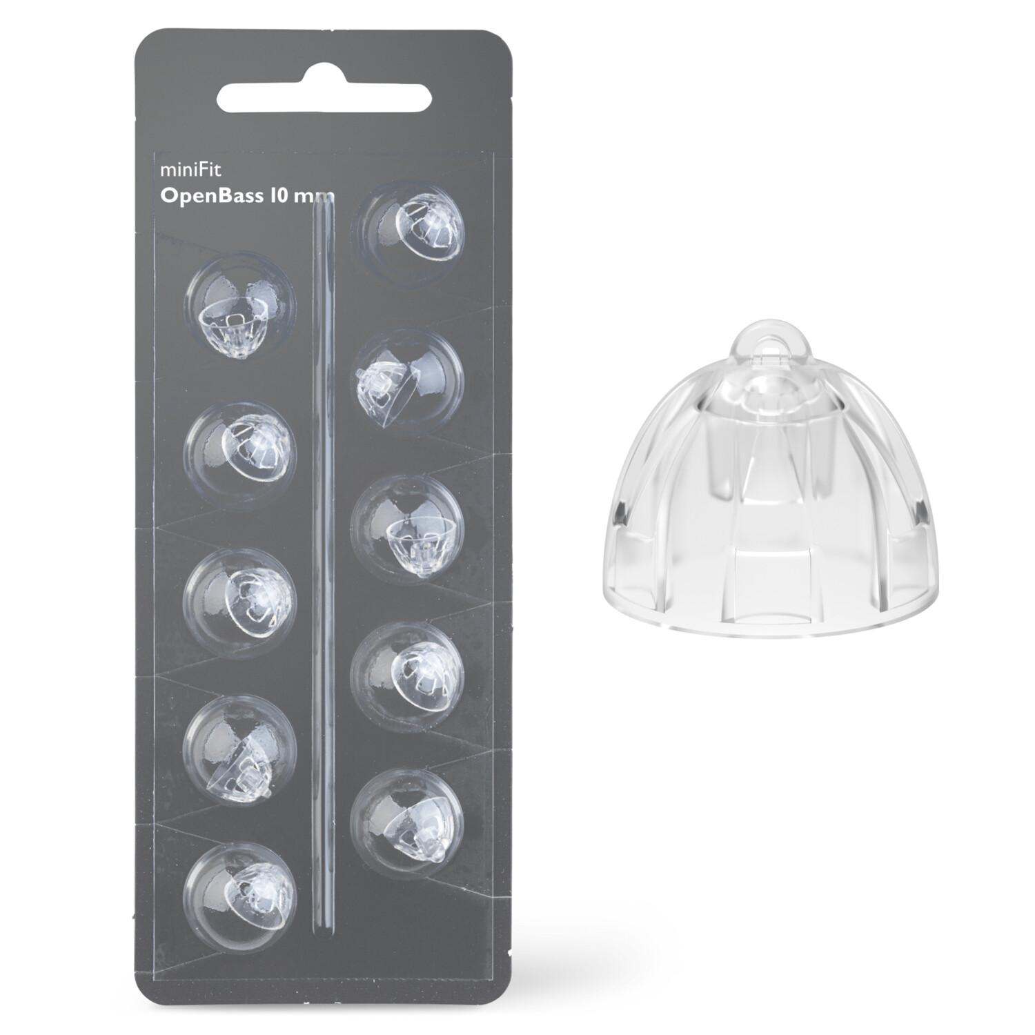 Oticon miniFit 10mm OpenBass Domes - 10pk