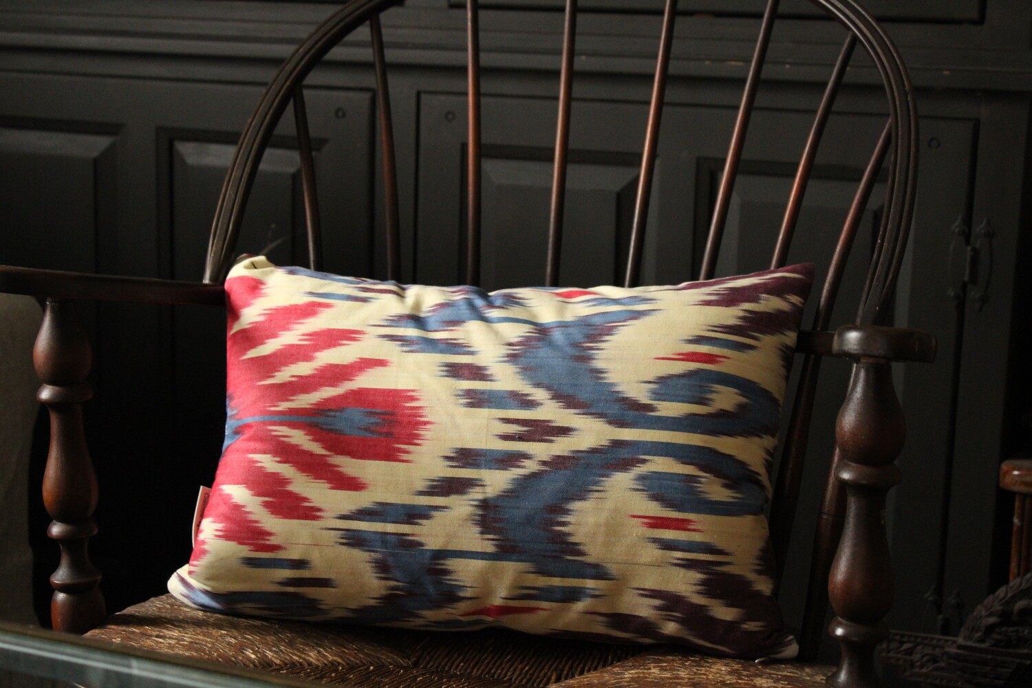 Handwoven Ikat Lumbar Pillow