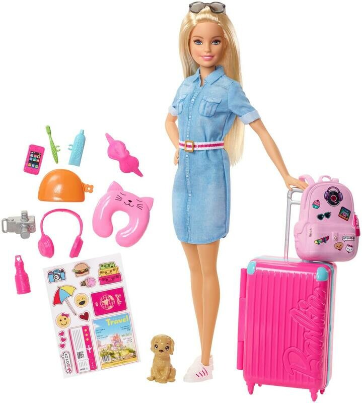 Barbie Travel Doll &amp; Accessories Set