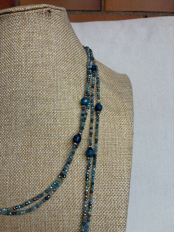 Collar Palermo Azul Variado