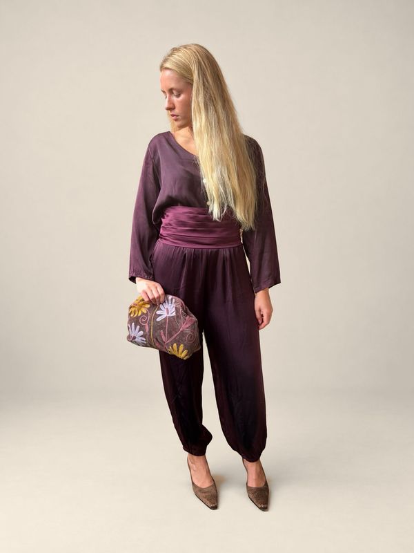 Clutch Velvet Marrón