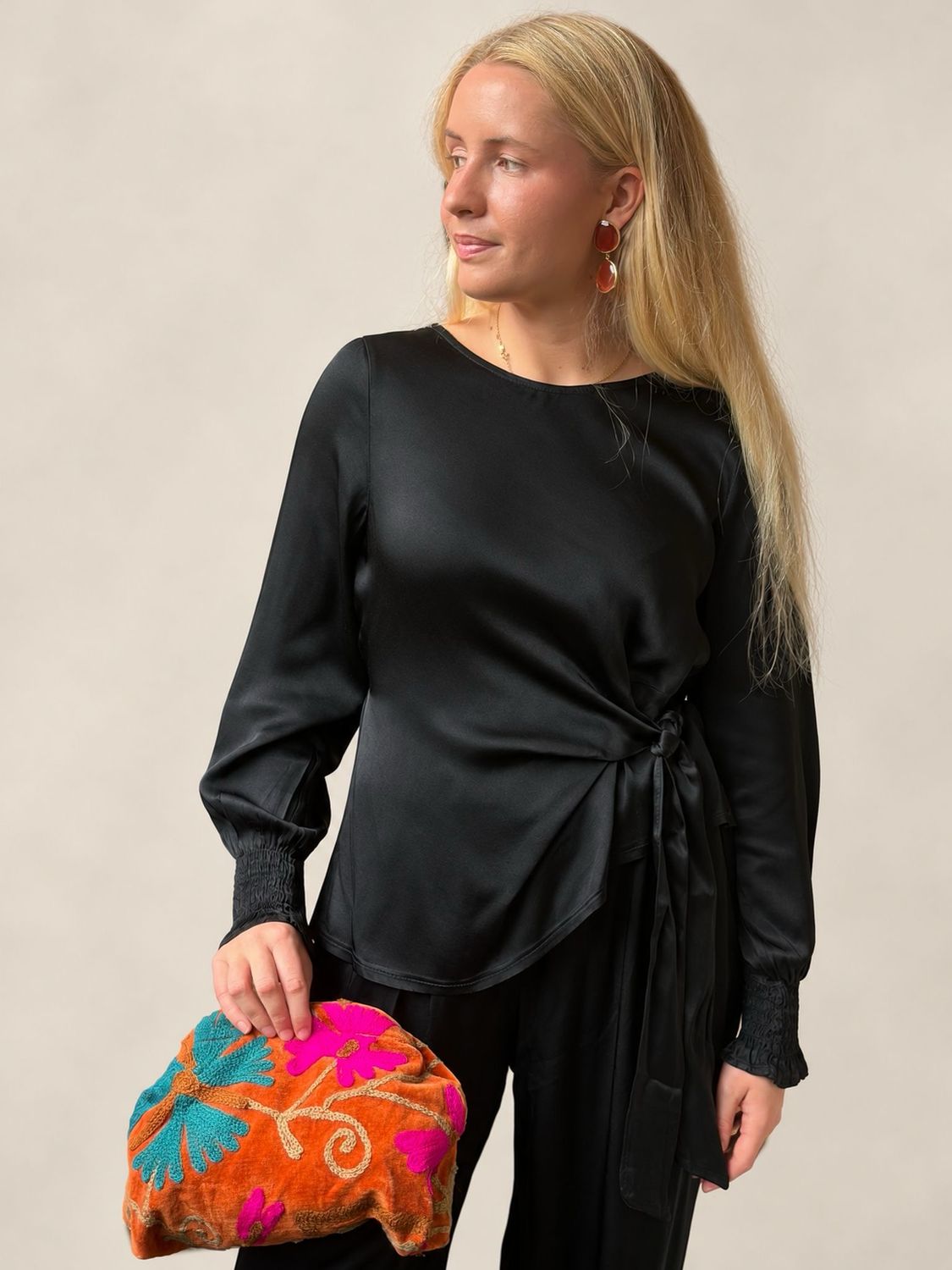 Clutch Velvet Naranja