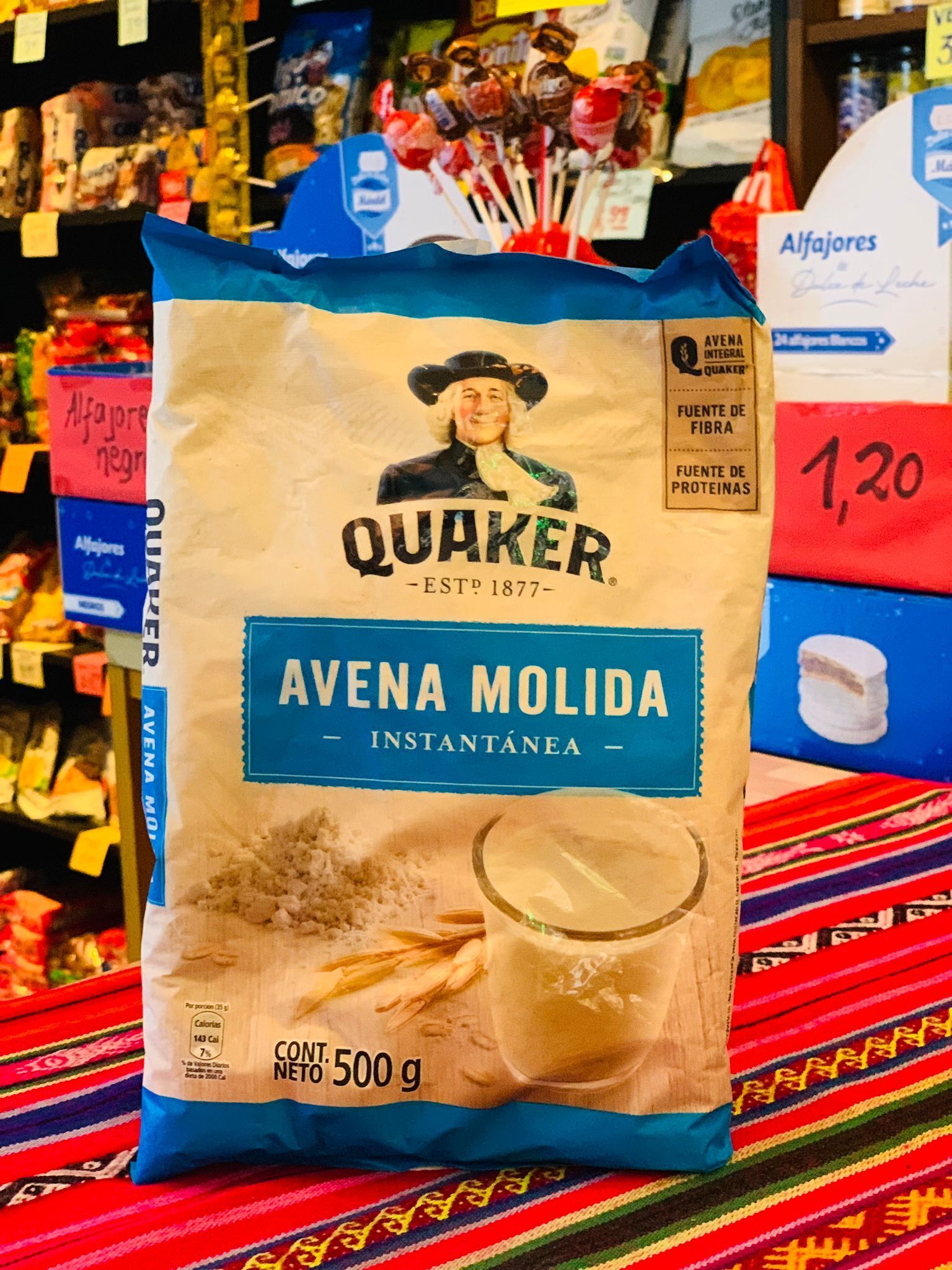 Avena Molida Instantanea Quaker 500g.  Instant Haferflocken Quaker 500g