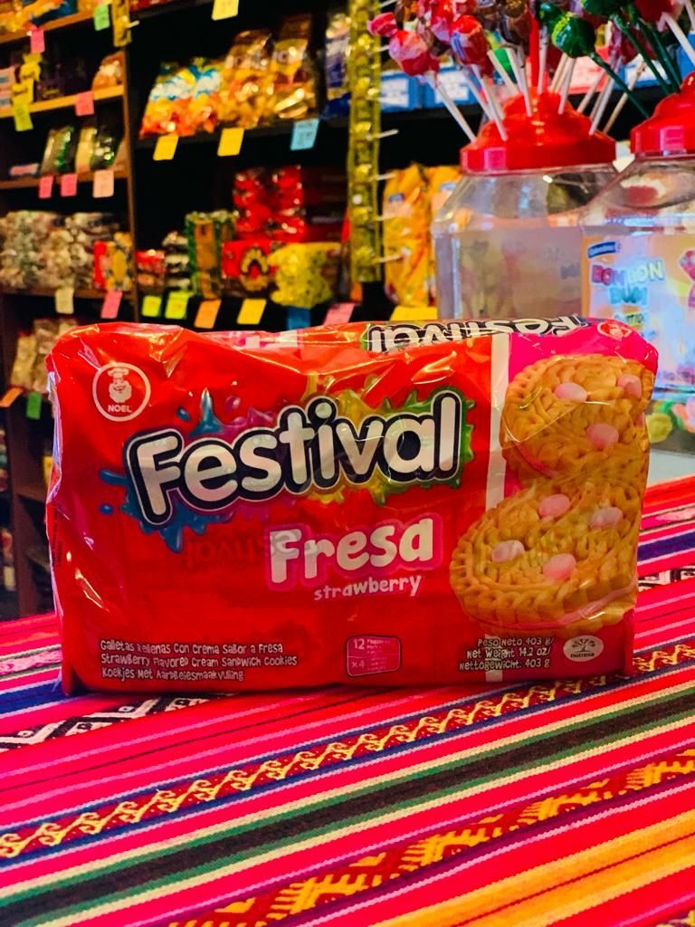 Galleta Festival Fresa 360g Keks aus Kolumbien 12  Pake. a 4 St.