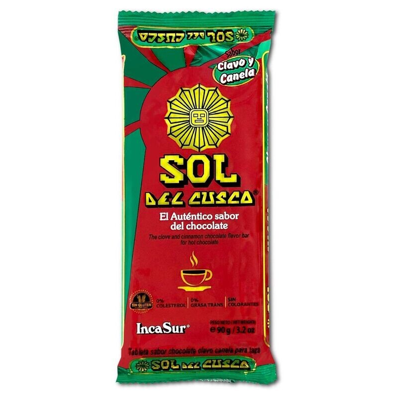 Chocolate SOL DEL CUSCO Canela y Clavo 90 g. Schokolade aus Peru mit Zimt und Nelke Chocolate SOL DEL CUSCO Canela y Clavo 90 g. Schokolade aus Peru mit Zimt und Nelke