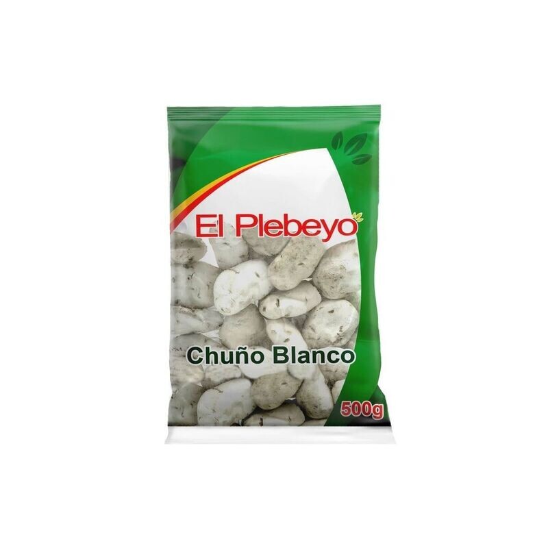 Chuño Blanco  500g. 
Weisse getrocknete Kartoffeln  500g. El Plebeyo