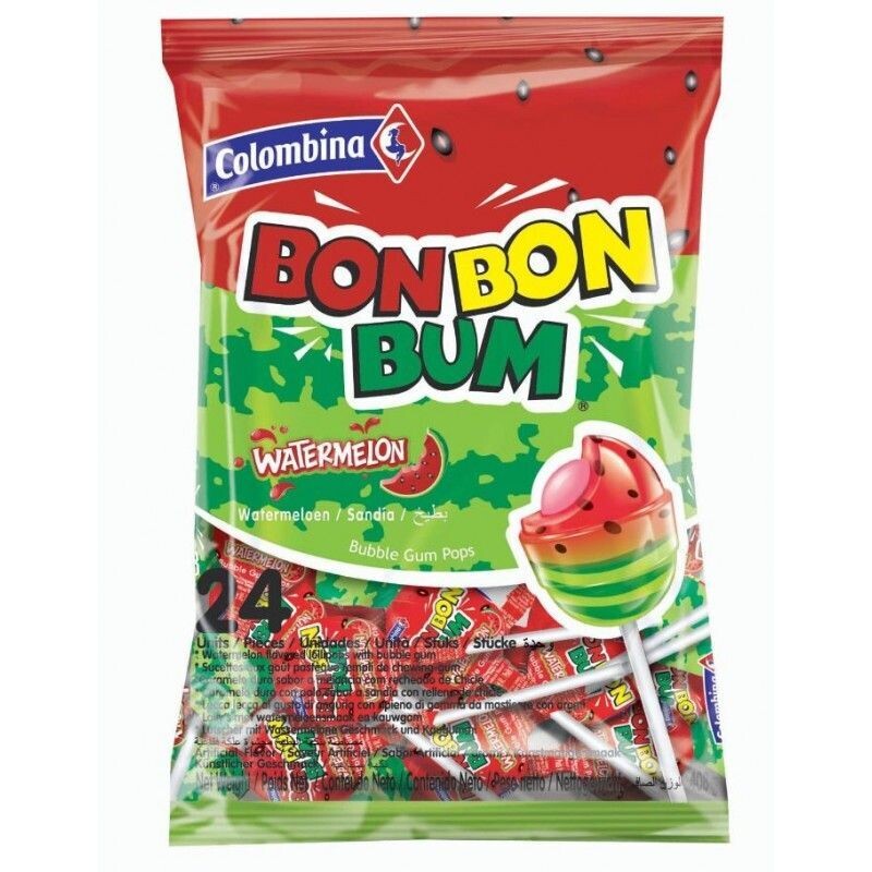 Bon Bon Bum de Sandia 24 Unid. Lutscher Bon Bon Bum 24 St. Bon Bon Bum de Sandia 24 Unid. Lutscher Bon Bon Bum 24 St.