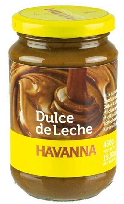 Dulce de leche havanna 450g. Milchkaramelcreme aus Argentinien 450g. Dulce de leche havanna 450g. Milchkaramelcreme aus Argentinien 450g.