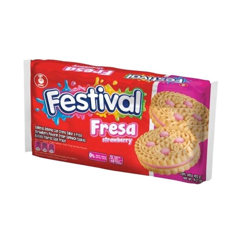 Galleta Festival Fresa 360g Keks aus Kolumbien 12 Pake. a 4 St. Galleta Festival Fresa 360g Keks aus Kolumbien 12 Pake. a 4 St.