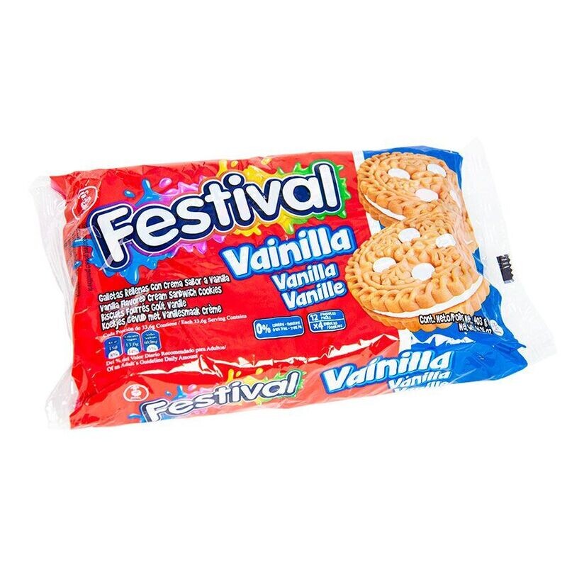 Galleta Festival vainilla 360g Keks aus Kolumbien 12 Pake. a 4 St. Galleta Festival vainilla 360g Keks aus Kolumbien 12 Pake. a 4 St.