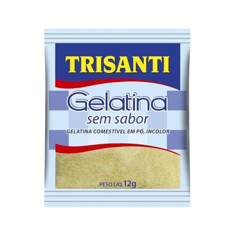 Gelatina Trisanti sin Sabor Sobre de 12g Gelantine ohne Geschmack 12g