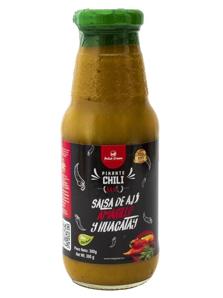 Salsa de Aji amarillo con Huacatay 300 g. Salsa aus Gelbemchili 300g.