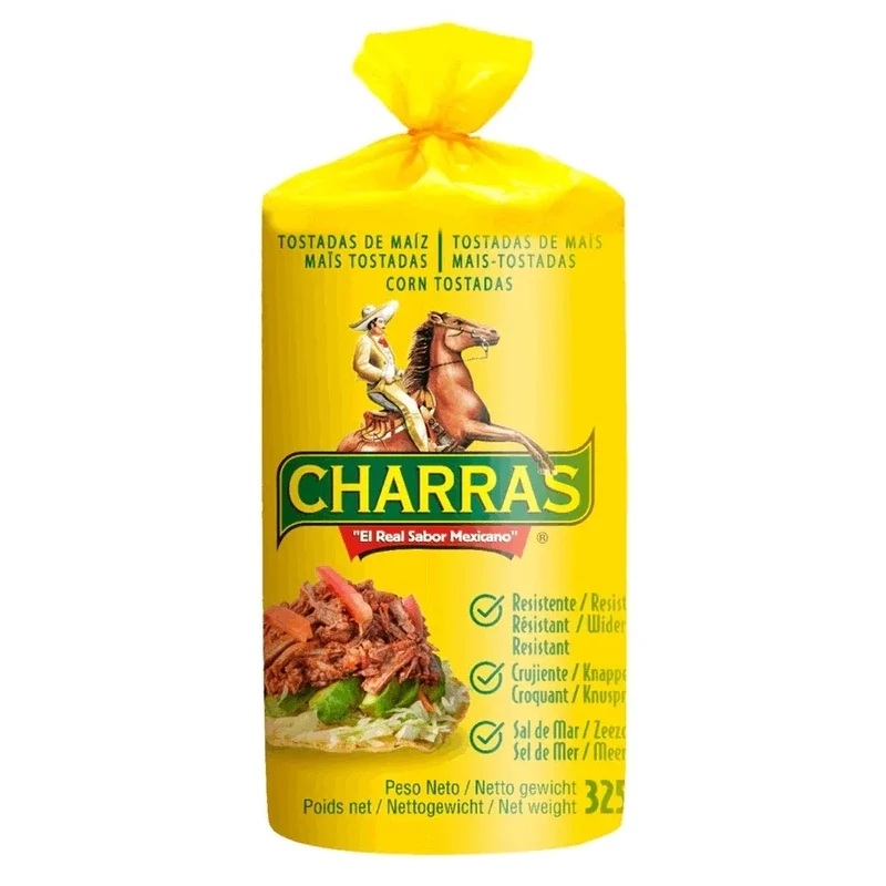 Tortillas de Maiz Charras fritas Gelbe Maistortillas frietiert Tortillas de Maiz Charras fritas Gelbe Maistortillas frietiert