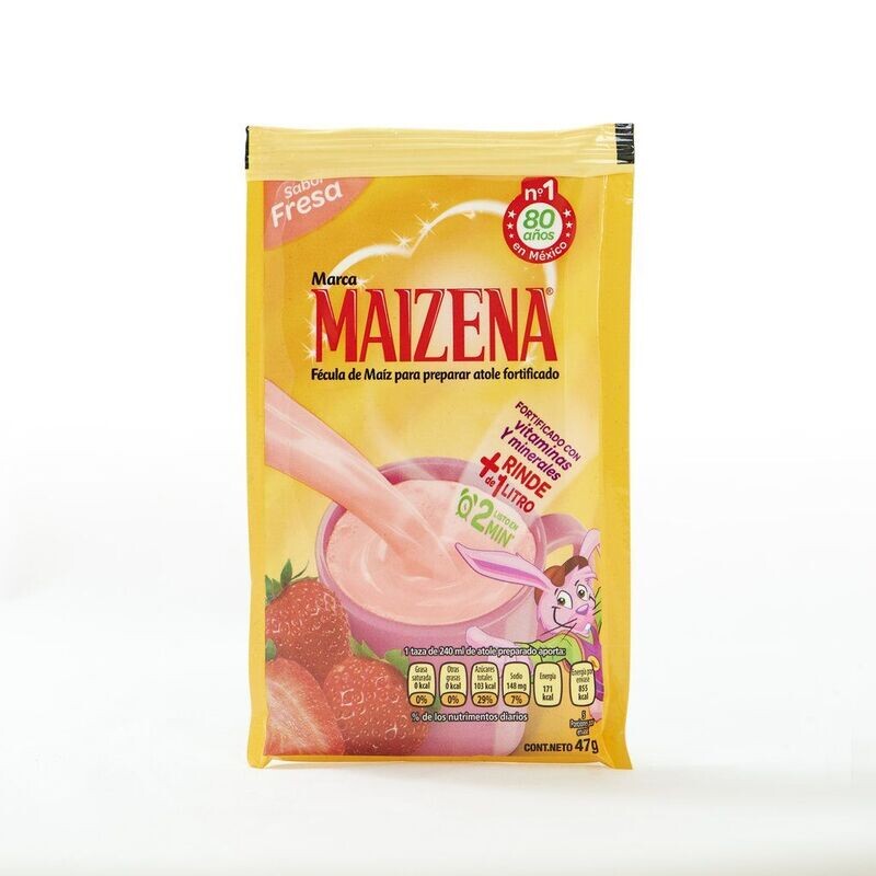 Maizena Fresa Maizena Atole-Pulver, Erdbeer-Geschmack, 47 g Maizena Fresa Maizena Atole-Pulver, Erdbeer-Geschmack, 47 g