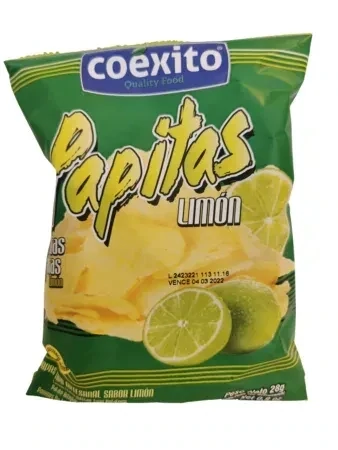 Papitas Fritas Limón 28g Coexito