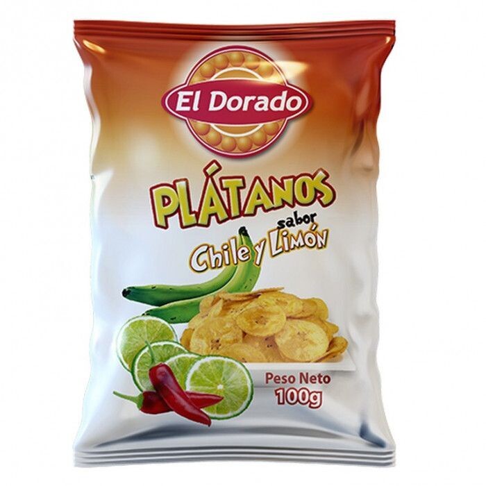 Platanos Chile y limon El Dorado 100g . Chile-Bananen und Zitrone Platanos Chile y limon El Dorado 100g . Chile-Bananen und Zitrone