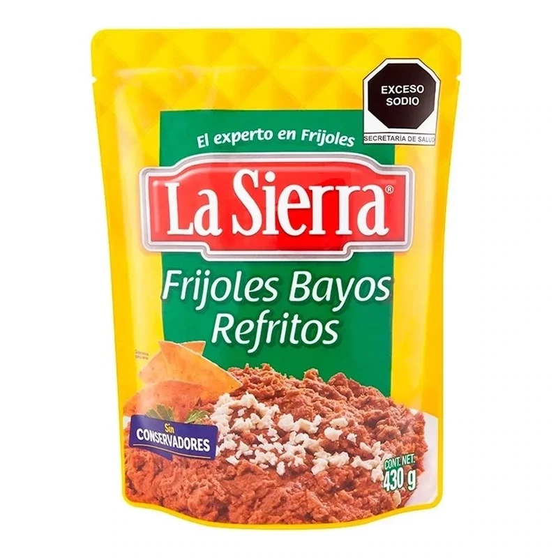 Frijoles bayos La Sierra refritos en bolsa 430 g Helle Bohnenmus 430 g. La Sierra