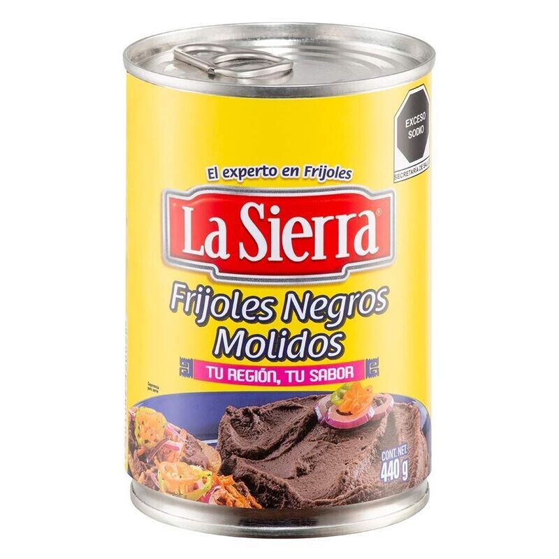 Frijoles Molidos Negros - Schwarzes Bohnenpüree, Dose 440g -- La Sierra Frijoles Molidos Negros - Schwarzes Bohnenpüree, Dose 440g -- La Sierra