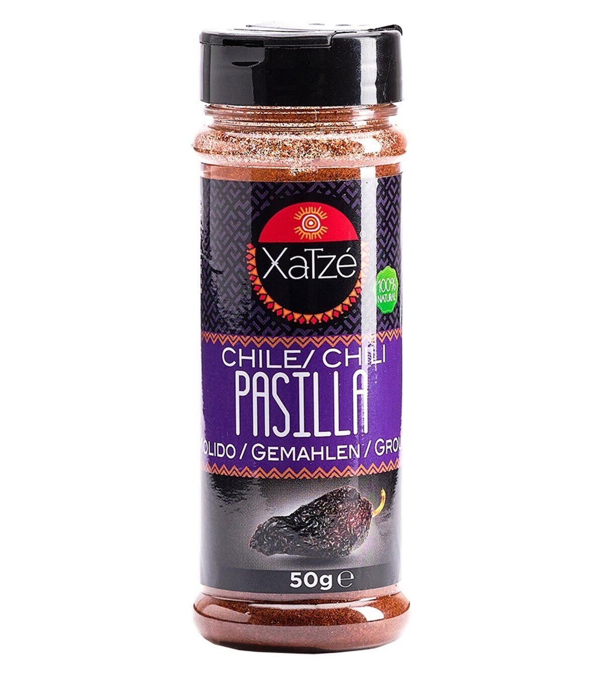 Chile pasilla molido 50gr Xatze