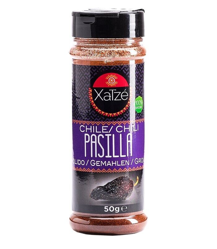 Chile pasilla molido 50gr Xatze Chile pasilla molido 50gr Xatze