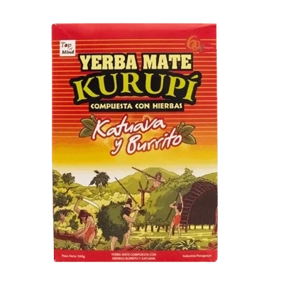 Kurupi Kuatava y burrito -Yerba Mate Tee aus Paraguay 500g