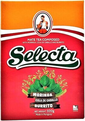 Mate Tea Selecta Compuesta Moringa, Cola de Caballo y Burrito 500g