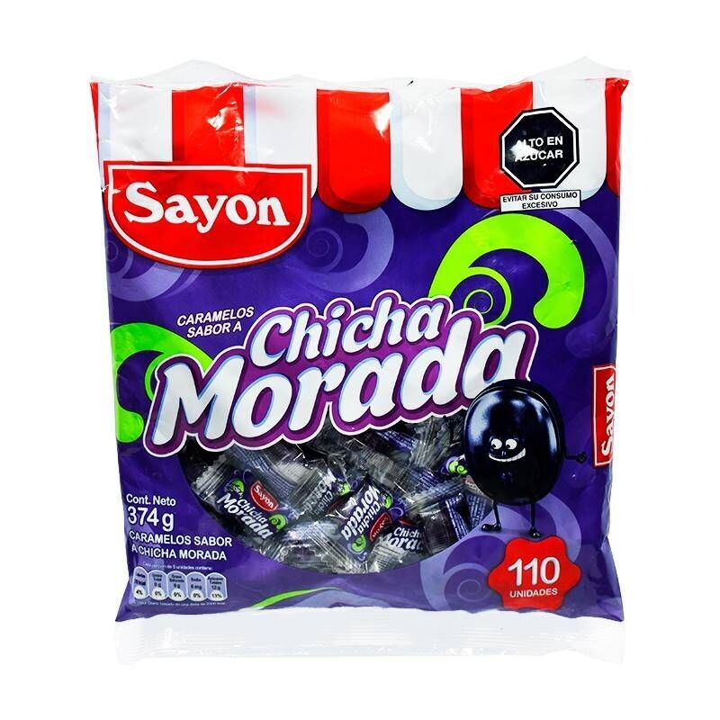 Chicha Morada caramelos bolsa 100 Unidades - 374g