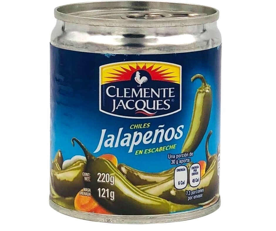 Rajas de jalapenos en escabeche 220 g Chili Jalapeno in Streifen 220 g Clemente Jacques Rajas de jalapenos en escabeche 220 g Chili Jalapeno in Streifen 220 g Clemente Jacques