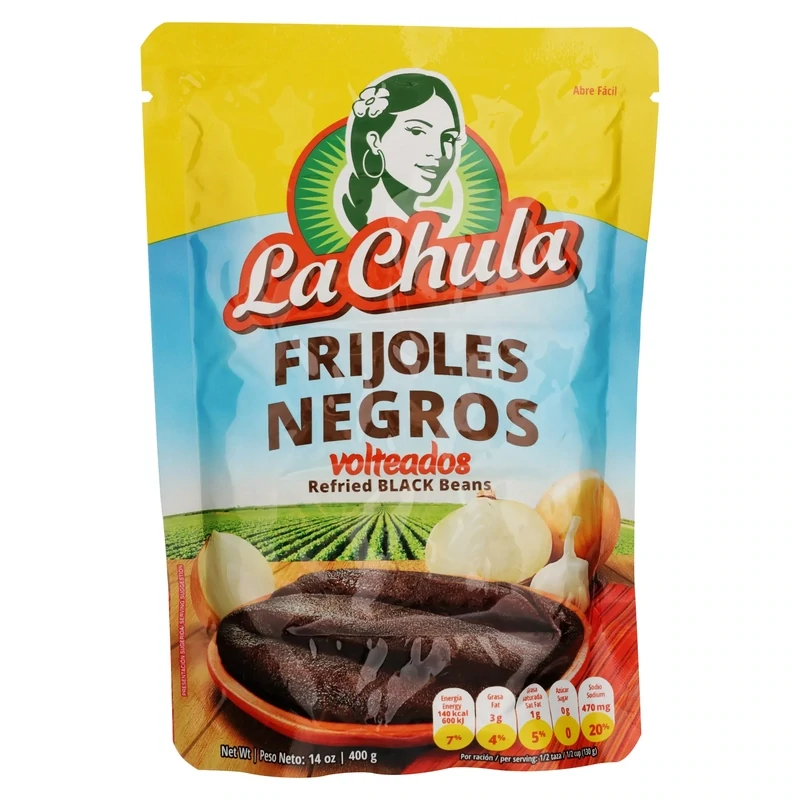 Frijoles negros Volteados La Chula 400g Frijoles negros Volteados La Chula 400g