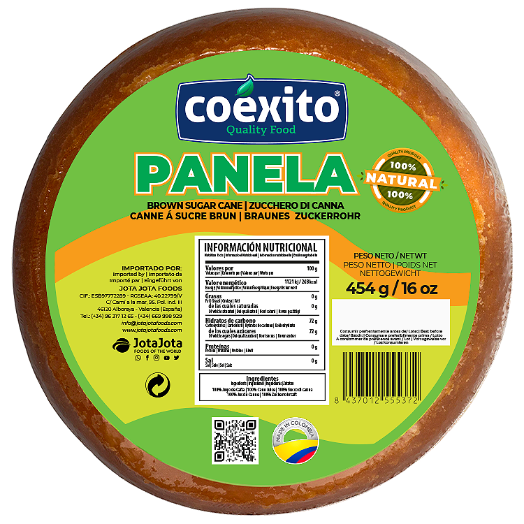 Panela redonda Coexito | Vollrohrzucker 454gr