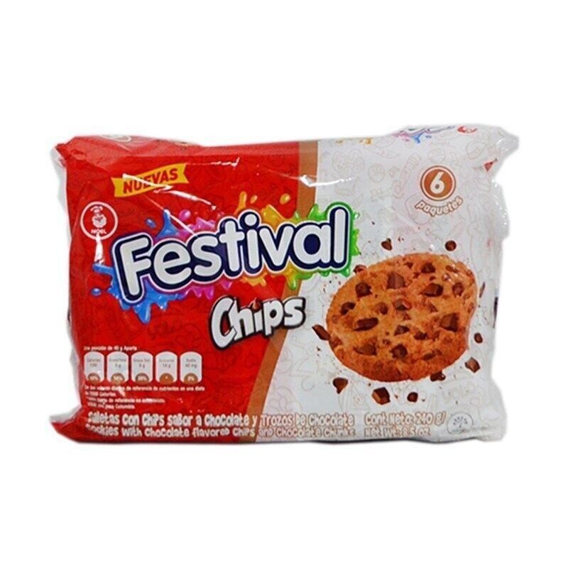 Galleta Festival Choco Chips 360g
Keks aus Kolumbien 12 Pake. a 4 St. Galleta Festival Choco Chips 360g
Keks aus Kolumbien 12 Pake. a 4 St.