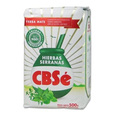 CBSe Mate Hierbas Serranas 500g.
Mate-Tee mit Bergkräutern 500g