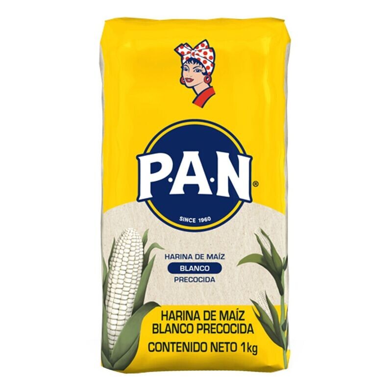 Harina Pan blanca 1000g Vorgekochtes weißes Maismehl Harina Pan blanca 1000g Vorgekochtes weißes Maismehl