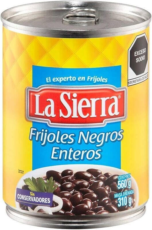 Frijoles negros enteros Ganze Schwarze Bohnen (gewürzt), Dose 560g La Sierra Frijoles negros enteros Ganze Schwarze Bohnen (gewürzt), Dose 560g La Sierra