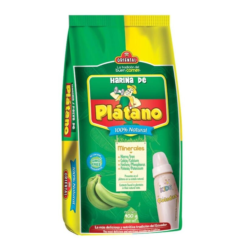 Harina de Platano Tostado America x 400 gr Harina de Platano Tostado America x 400 gr