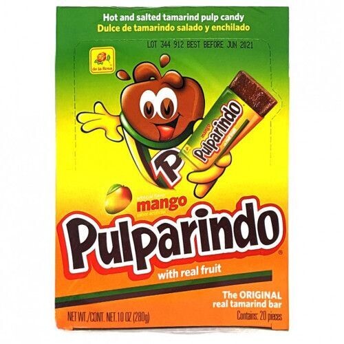 Pulparindo Mango caja por 20unid Süßigkeit aus Mexiko mit mango und Tamarinde Kiste mit 20 Stück Pulparindo Mango caja por 20unid Süßigkeit aus Mexiko mit mango und Tamarinde Kiste mit 20 Stück