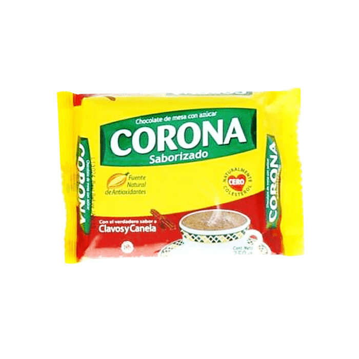 Chocolate Corona Clavo y Canela 250gr Trinkschokolade aus Kolumbien, 100% Kakao, 250g Chocolate Corona Clavo y Canela 250gr Trinkschokolade aus Kolumbien, 100% Kakao, 250g