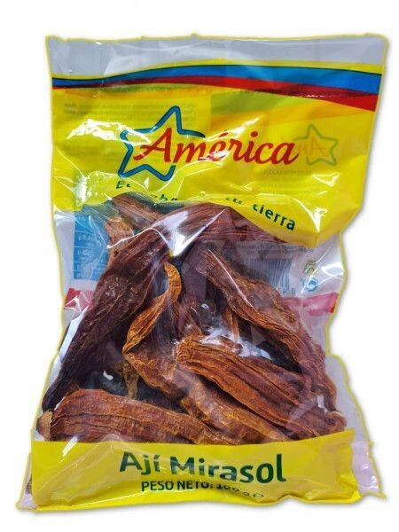 Aji Mirasol seco 100g. AMERICA getrockneter roter Chili aus Peru 100g. Aji Mirasol seco 100g. AMERICA getrockneter roter Chili aus Peru 100g.