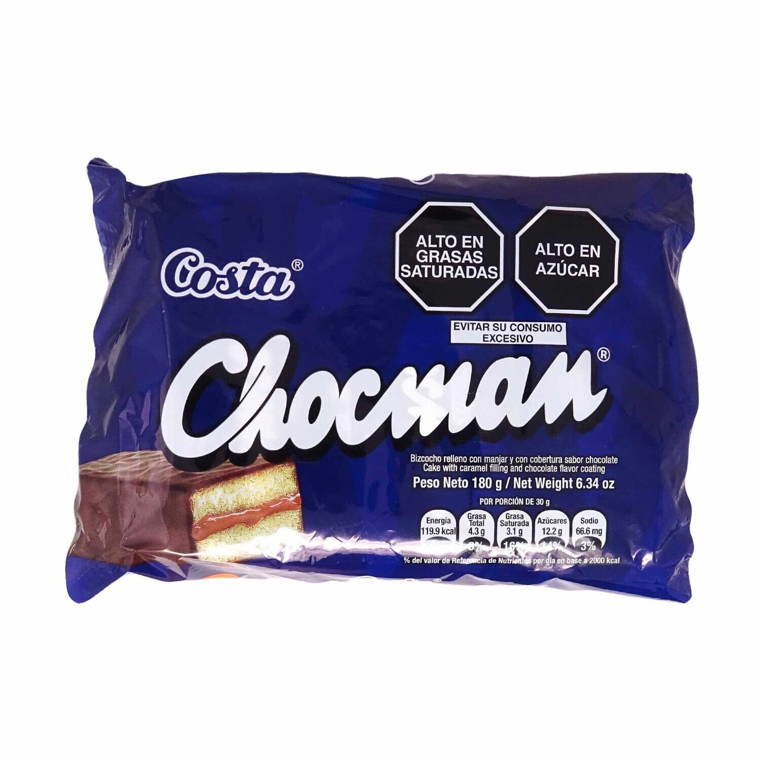 Bizcocho Chocman Paquete x 6 unid.
