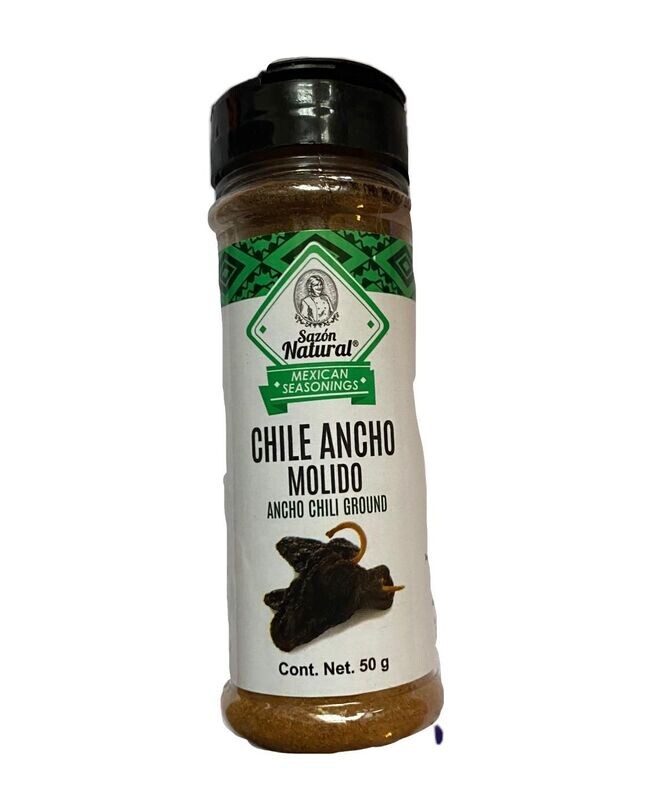 SAZON Nartural Chile ancho molido ANCHO-CHILI-PULVER 50 G SAZON Nartural Chile ancho molido ANCHO-CHILI-PULVER 50 G