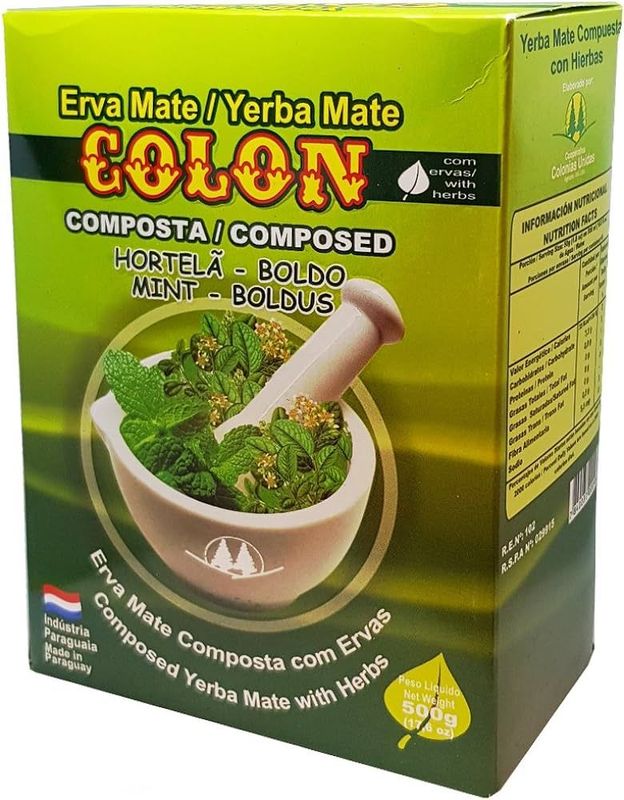 Yerba Mate Tee compuesta menta y boldo Colon 500g Yerba Mate Tee compuesta menta y boldo Colon 500g