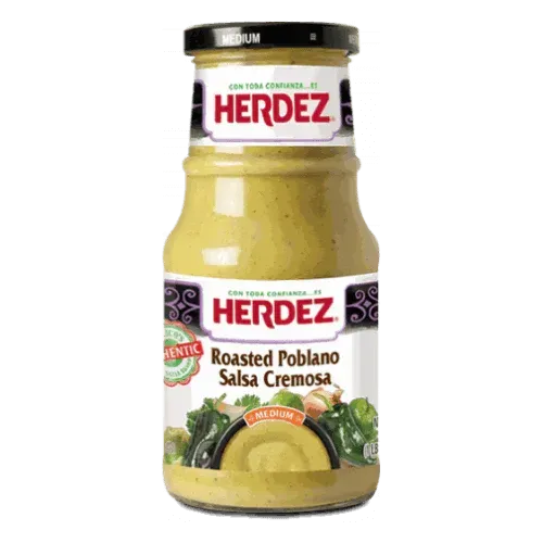 Salsa cremosa Poblano 434g Salsa gerösted POBLANO Herdez  434 g Salsa cremosa Poblano 434g Salsa gerösted POBLANO Herdez  434 g