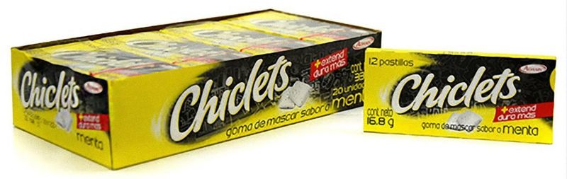 Chiclets Adams menta 12und