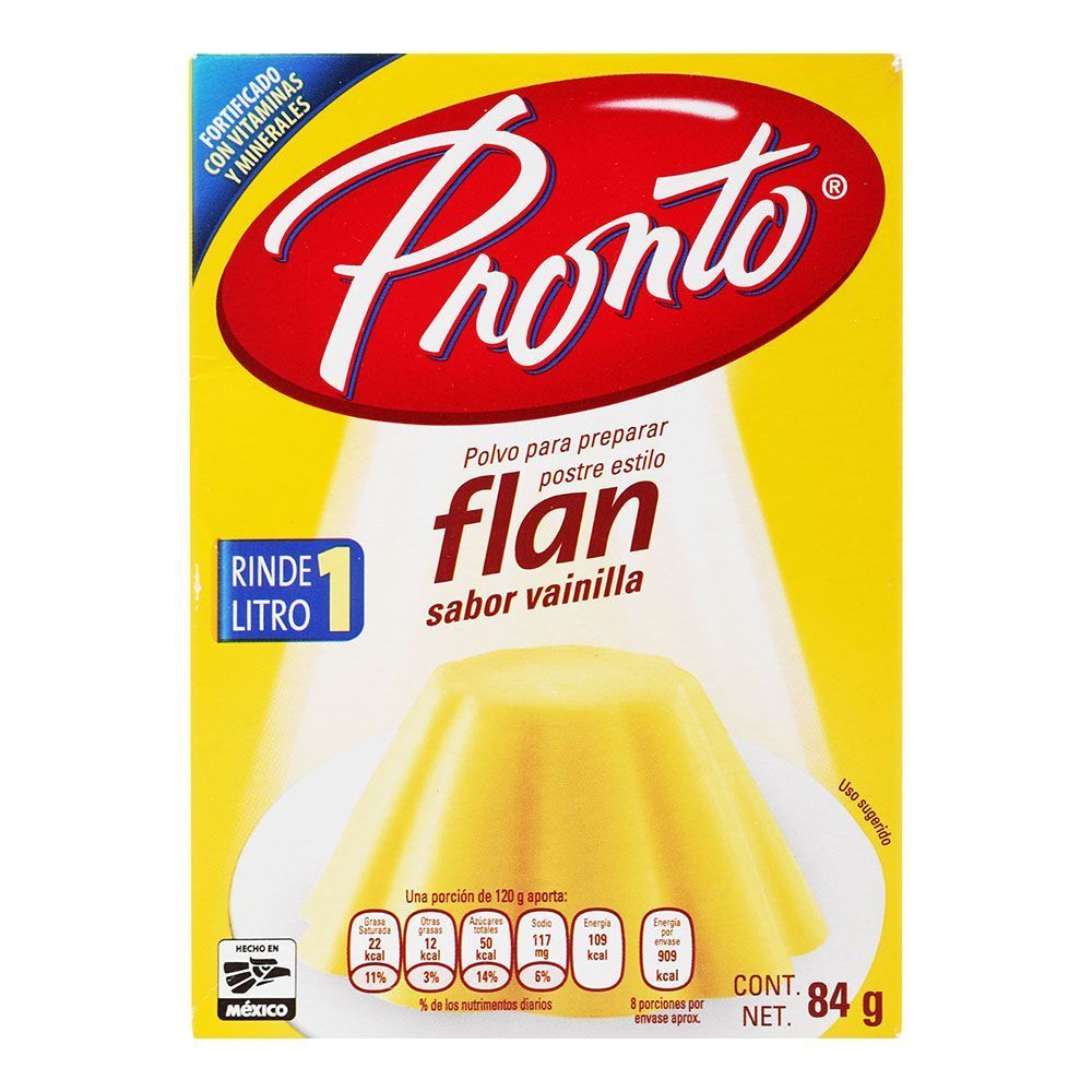 Pronto Flan sabor Vainilla 84g Pronto Flan sabor Vainilla 84g