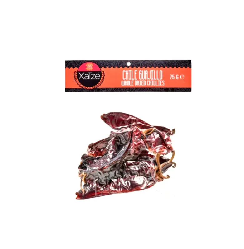 Chile Guajillo Xatze 75 g. Chili Guajillo Xatze 75 g. Chile Guajillo Xatze 75 g. Chili Guajillo Xatze 75 g.