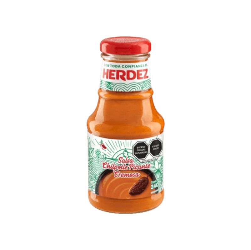 Salsa Chipotle Picante Cremosa / Herdez frasco de 240 gr.