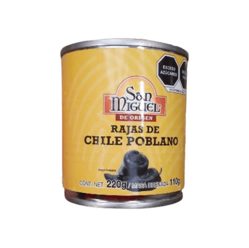 Rajas de Chile Poblano San Miguel 220 gr Rajas de Chile Poblano San Miguel 220 gr