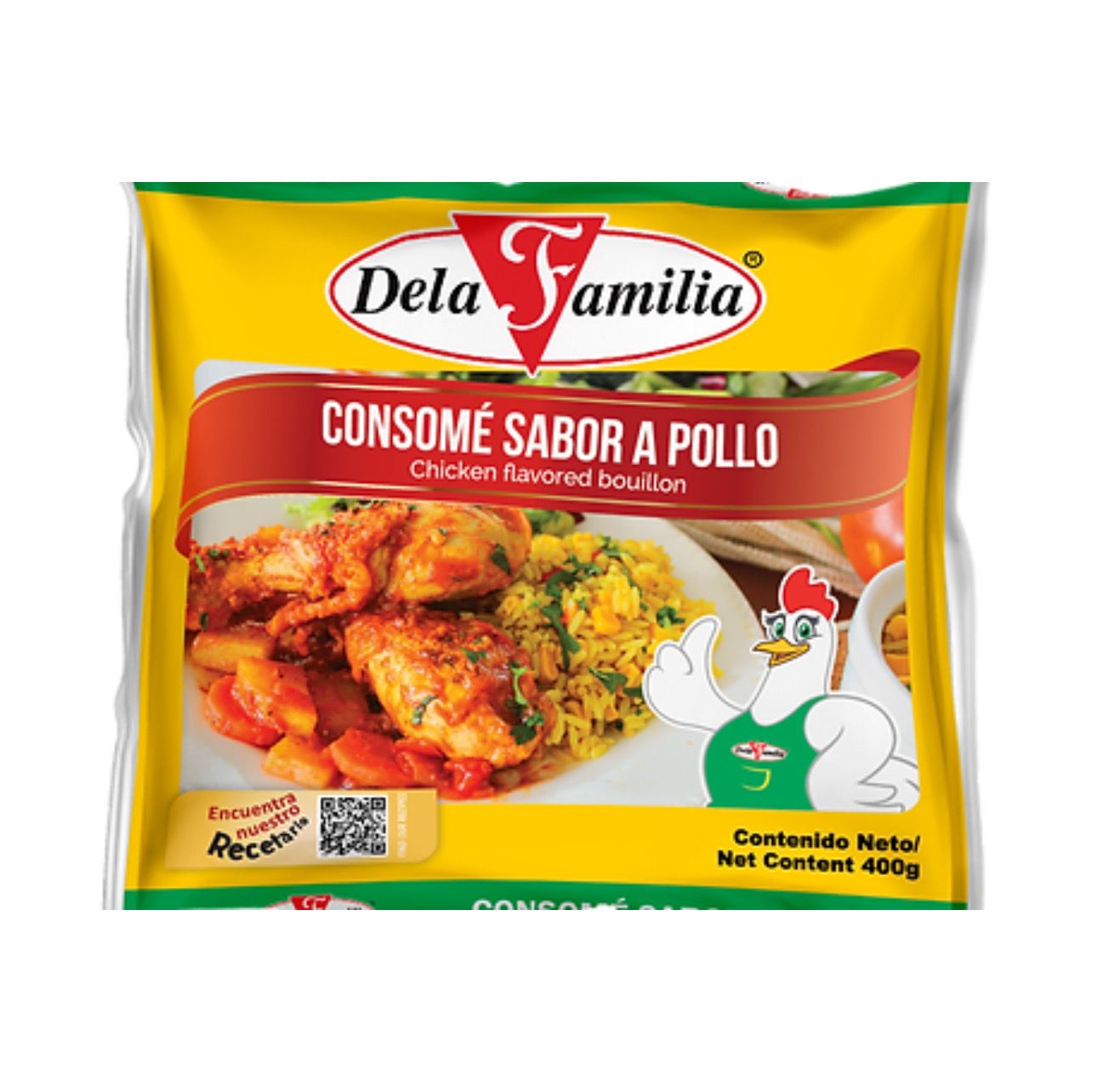 Consome sabor a pollo Dela familia 400g