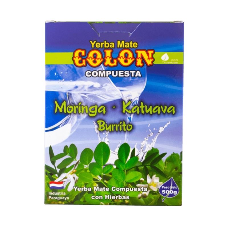 Yerba Mate Tee Moringa - Katuava - Burrito 500g - Colon Yerba Mate Tee Moringa - Katuava - Burrito 500g - Colon